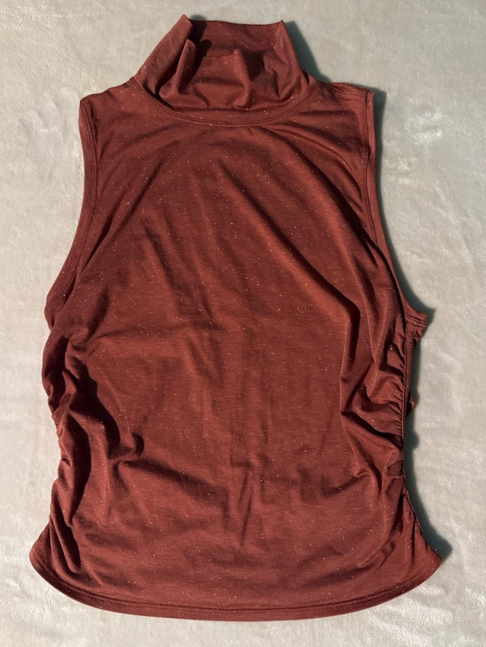lululemon athletica Rust Sparkle Sleeveless Turtleneck Tank
